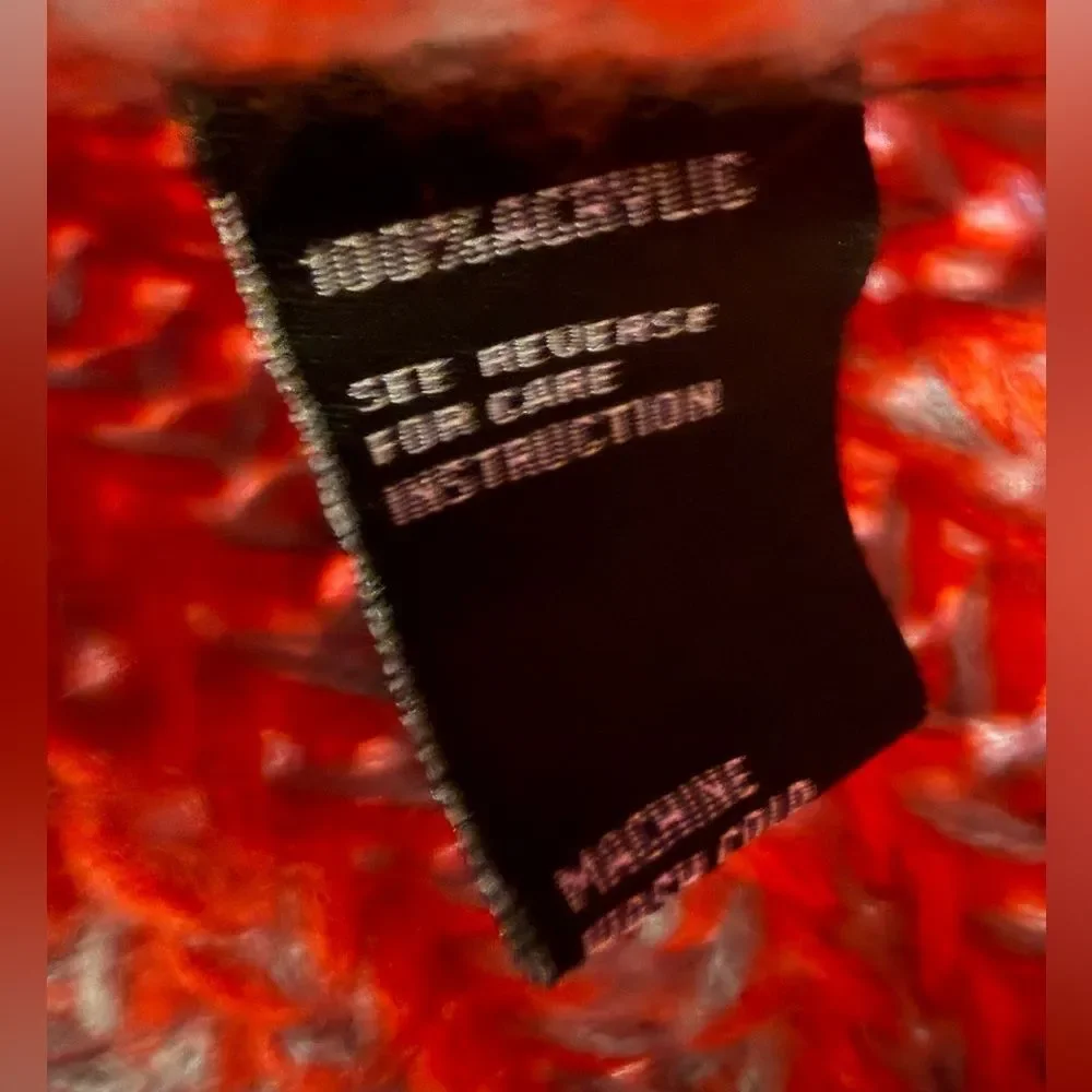 Cliché Chunky Knit Boxy Cowl Neck Sweater M Colorblock - Picture 8 of 11